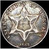Image 1 : 1862 Silver Three Cent CLOSELY UNCIRCULATED