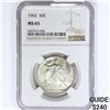Image 1 : 1943 Walking Liberty Half Dollar NGC MS65