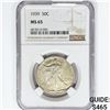 Image 1 : 1939 Walking Liberty Half Dollar NGC MS65