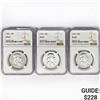 Image 1 : (3) Franklin SILV Half Dollars NGC PF67 1961-1963