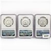 Image 2 : (3) Franklin SILV Half Dollars NGC PF67 1961-1963