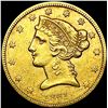 Image 1 : 1861 $5 Gold Half Eagle ABOUT UNCIRCULATED