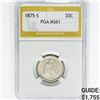 Image 1 : 1875-S Twenty Cent Piece PGA MS61
