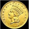 Image 1 : 1856 Upright 5 Rare Gold Dollar HIGH GRADE