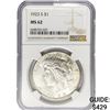 Image 1 : 1923-S Silver Peace Dollar NGC MS62