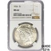Image 1 : 1926 Silver Peace Dollar NGC MS62