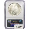 Image 2 : 1923 Silver Peace Dollar NGC MS62