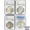 Image 1 : (4) American Silver Dollars NGC,PCGS 1882-1923
