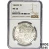 Image 1 : 1884-CC Morgan Silver Dollar NGC MS63