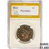 Image 1 : 1832 Coronet Head Large Cent PGA MS62