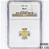 Image 1 : 1852 Rare Gold Dollar NGC MS61