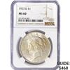 Image 1 : 1923-D Silver Peace Dollar NGC MS60