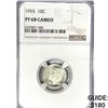 Image 1 : 1955 Roosevelt Dime NGC PF68 CAMEO
