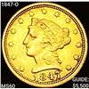 Image 1 : 1847-O $2.50 Gold Quarter Eagle CLOSELY UNCIRCULAT