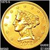 Image 1 : 1875-S $2.50 Gold Quarter Eagle CLOSELY UNCIRCULAT