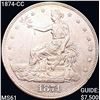 Image 1 : 1874-CC Silver Trade Dollar CLOSELY UNCIRCULATED