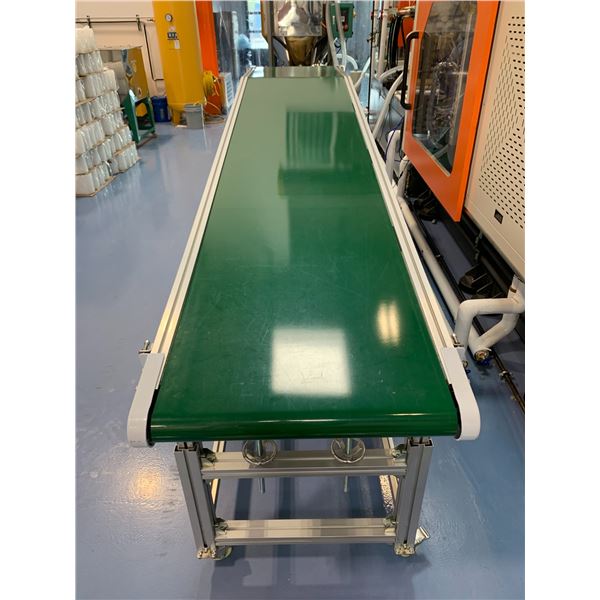 POWERED ROLLING CONVEYOR TABLE WITH SPEED CONTROL/ADJUSTABLE HEIGHT - APPROX. 11 1/2FT L X 2FT W