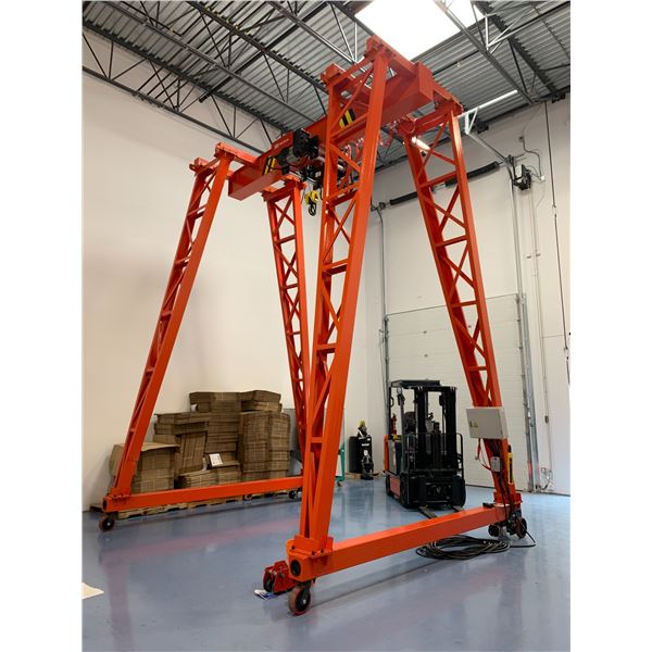 ** YAYU MOBILE POWERED LARGE SHOP CRANE WITH WEIHUA 3.0 TON WIRE ROPE ELECTRIC HOIST