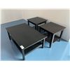 Image 1 : 3PC BLACK COFFEE AND END TABLE SET