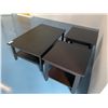 Image 2 : 3PC BLACK COFFEE AND END TABLE SET