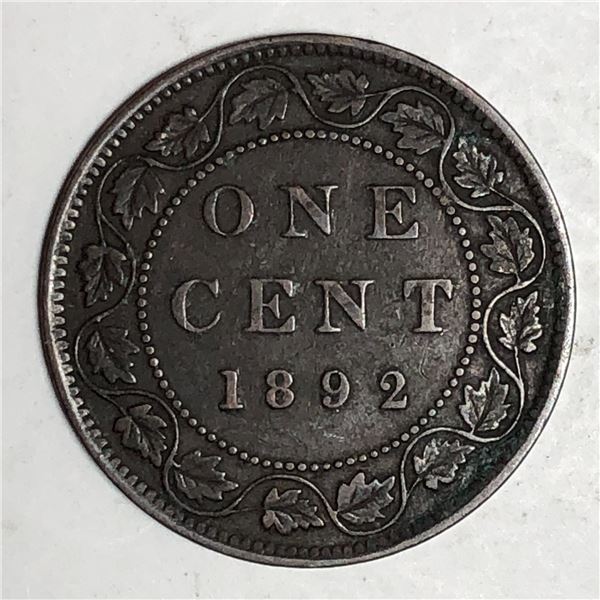 Canadian Large Cent 1892 EF