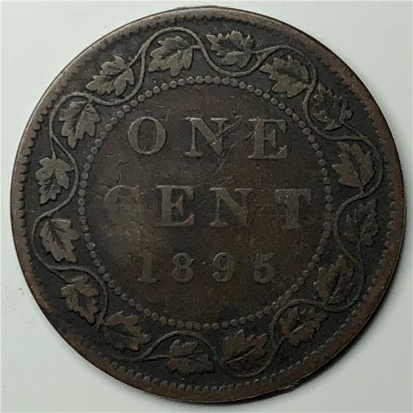 Canadian Large Cent 1895 F+