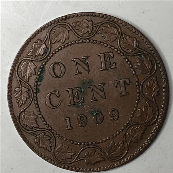 Canadian Large Cent 1909 EF++