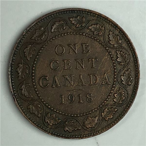 Canadian Large Cent 1918 EF++