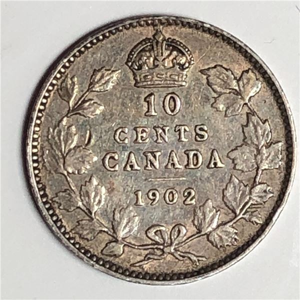 Canadian .10 Cent Dime 1902 F