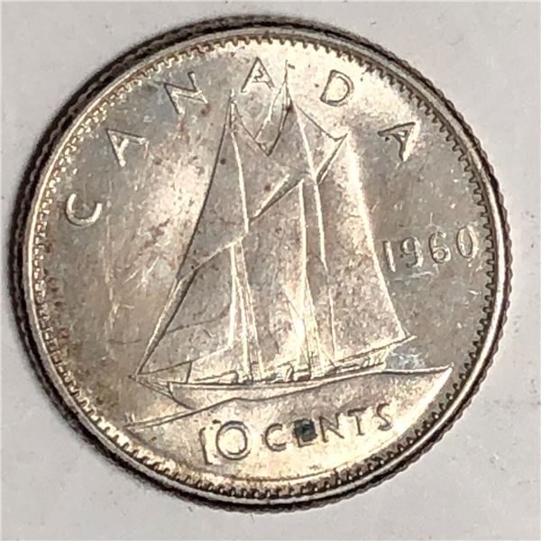 Canadian .10 Cent Dime 1960