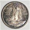 Image 1 : Canadian .10 Cent Dime 1961