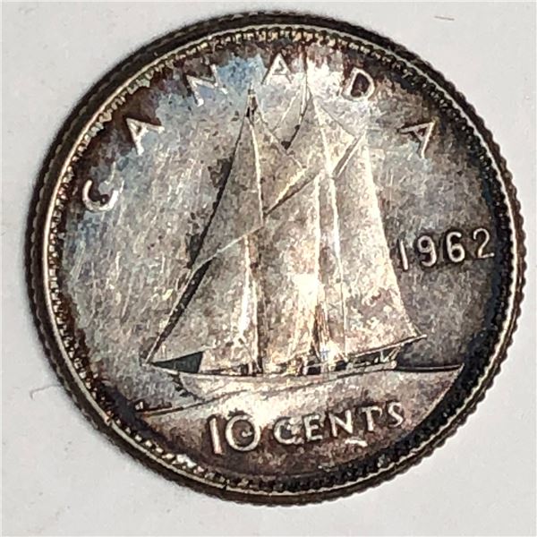 Canadian .10 Cent Dime 1962