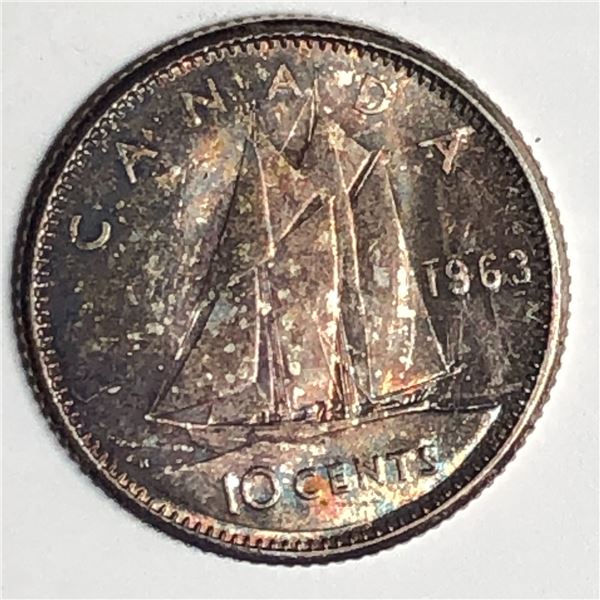 Canadian .10 Cent Dime 1963