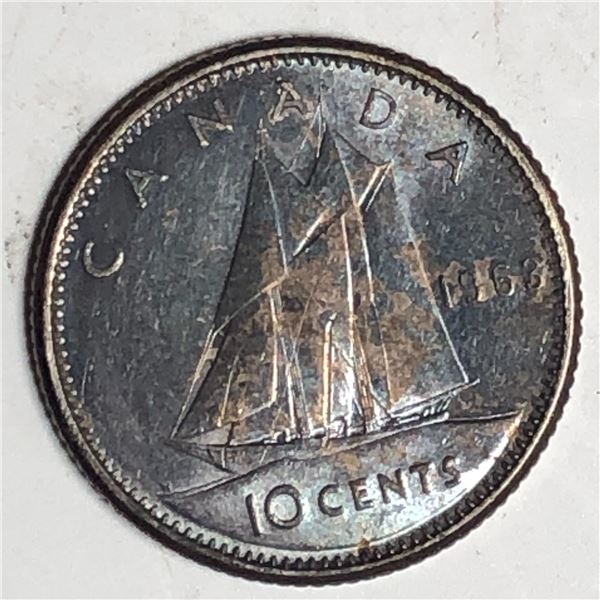 Canadian .10 Cent Dime 1963