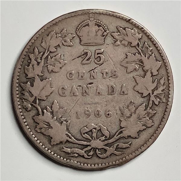 1906 King Edward VII 25 Cents