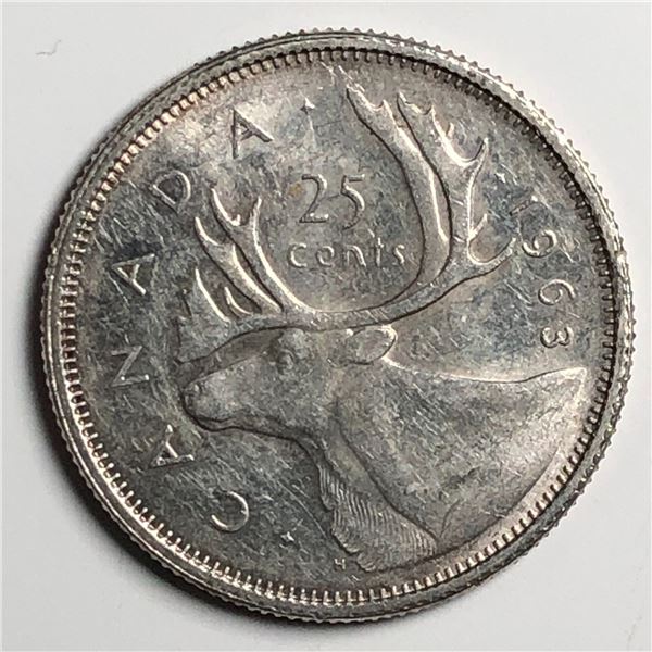 1963 Queen Elizabeth 25 Cents