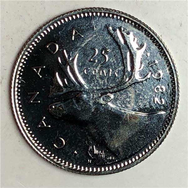 1982 Queen Elizabeth 25 Cents