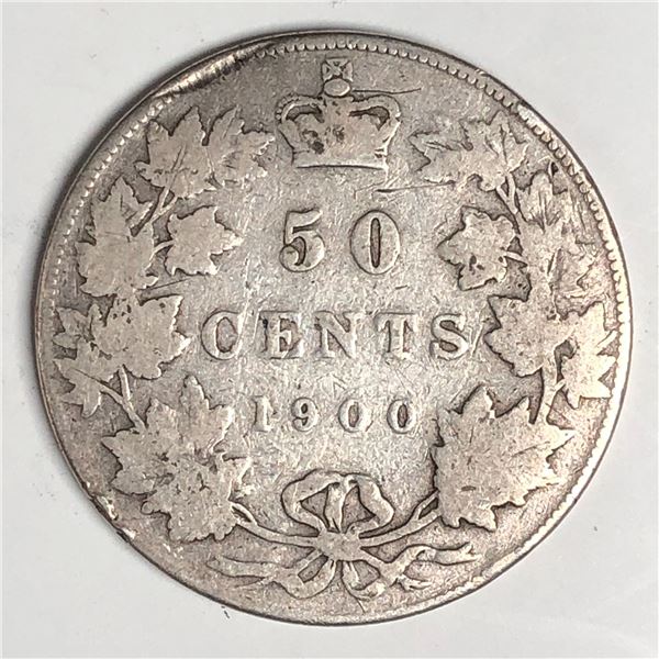 1900 Queen Victoria 50 Cents  G+