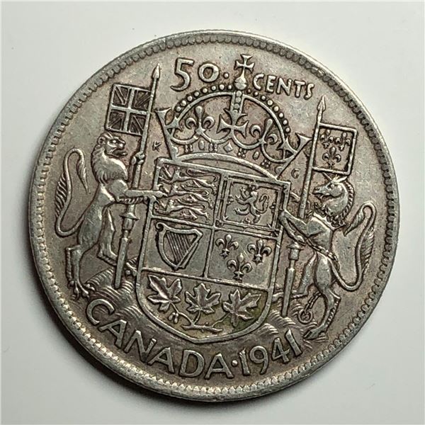 1941 King George VI 50 Cents