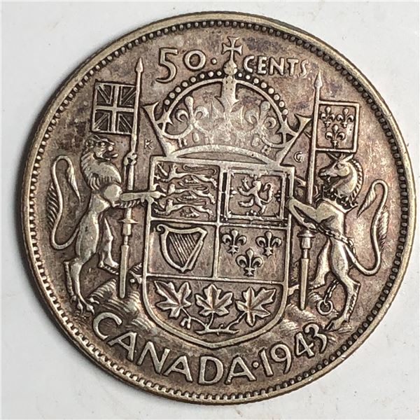 1943 King George VI 50 Cents