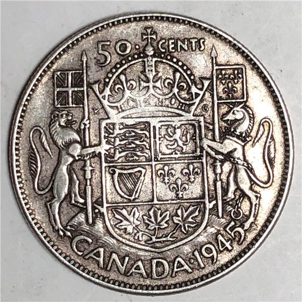 1945 King George VI 50 Cents