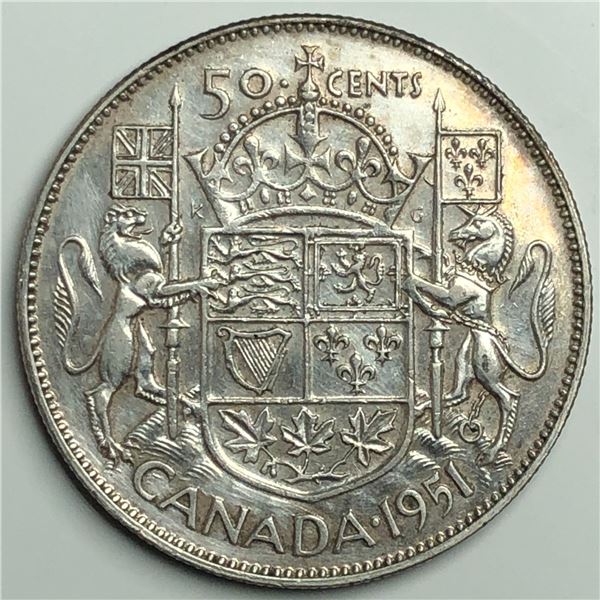 1951 King George VI 50 Cents