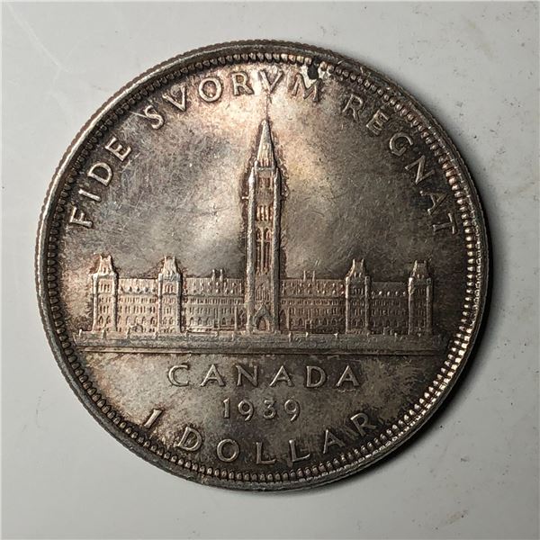 1939 King George VI Canadian Silver Dollar UNC