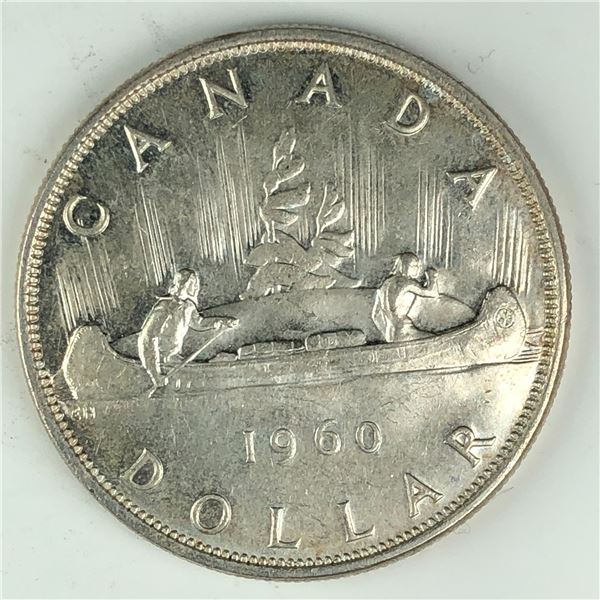 1960 Queen Elizabeth II Canadian Silver Dollar