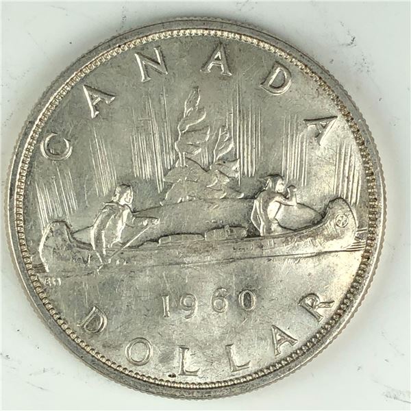 1960 Queen Elizabeth II Canadian Silver Dollar