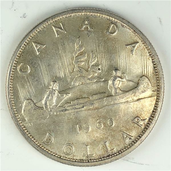 1960 Queen Elizabeth II Canadian Silver Dollar