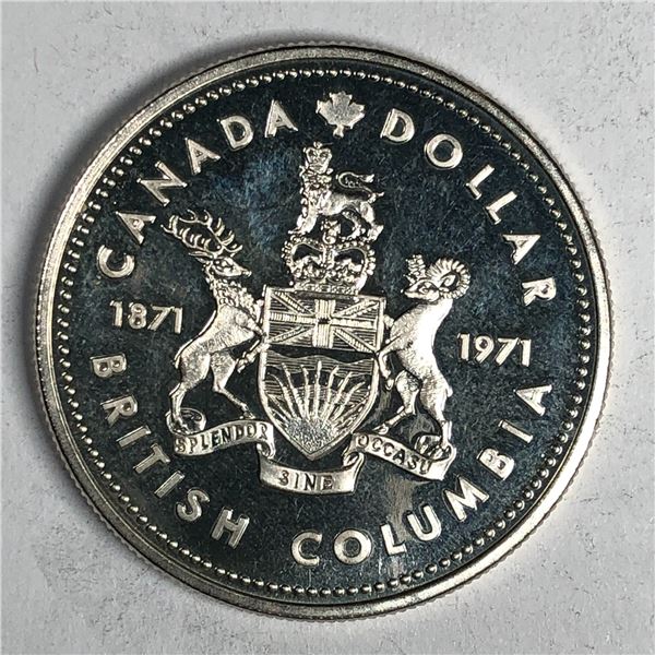 1971 Queen Elizabeth II Canadian Silver Dollar UNC