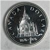Image 1 : 1976 Queen Elizabeth II Canadian Silver Dollar UNC