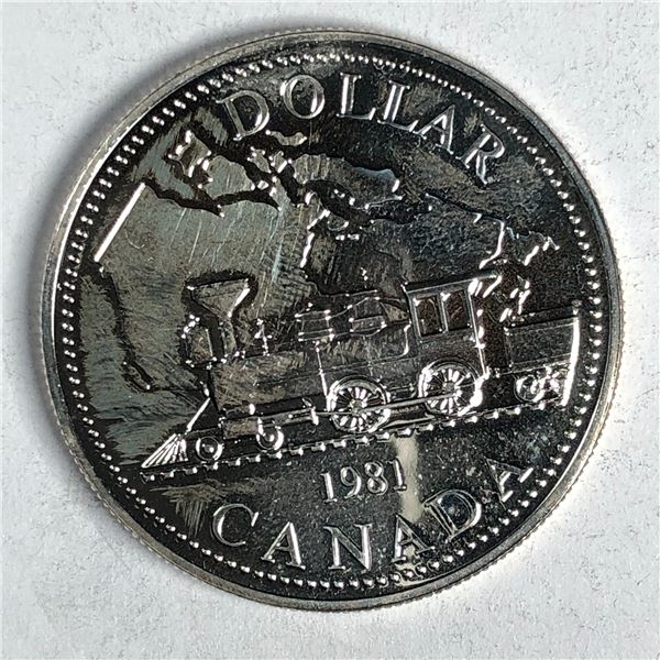 1981 Queen Elizabeth II Canadian Silver Dollar UNC