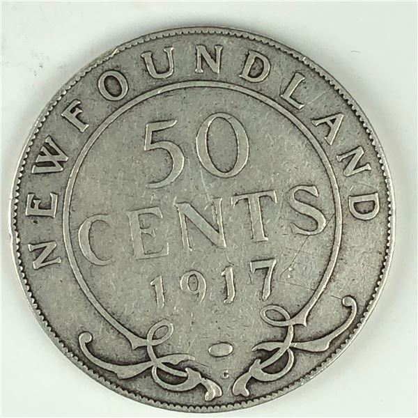 1917 NFLD Half Dollar VF